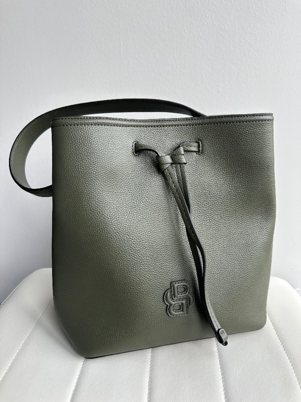 Hugo Boss Anett Small Bucket Bag in Green